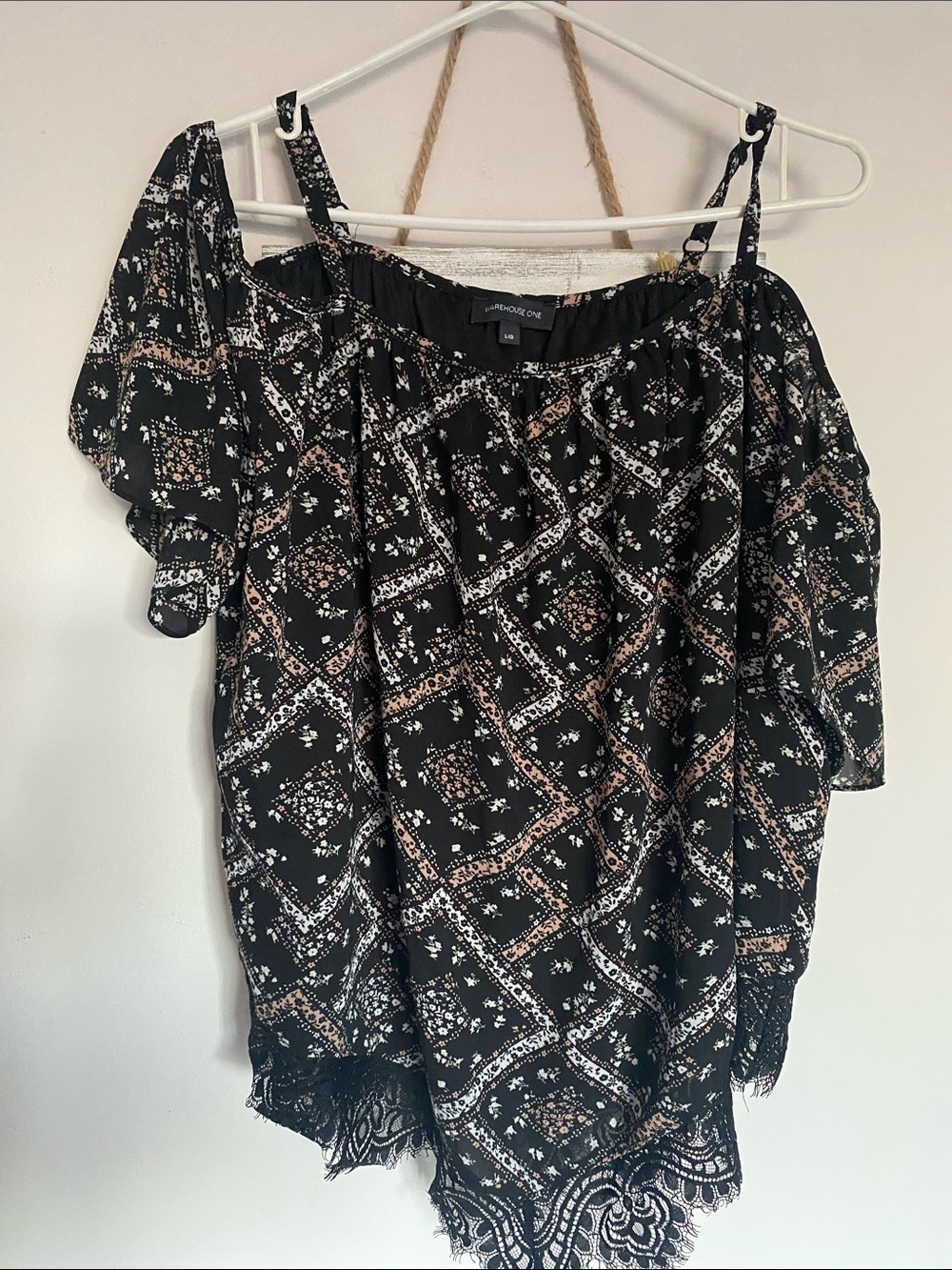 Warehouse One Cold Shoulder Top Ladies Clothes